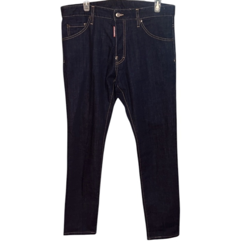 DSQUARED2 Cool Guy Jean in Dark Wash Denim logo print slim-fit jeans size 48 - Picture 8 of 12